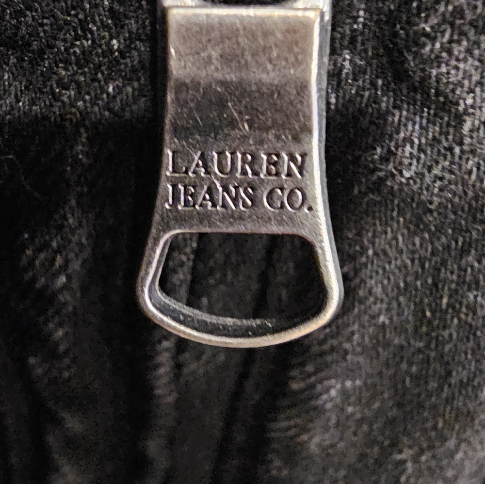 LRL Lauren Jeans Manhatten Denim Black Jean Jacket Womens Size M - Picture 10 of 16